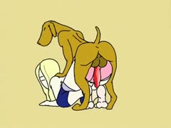 Beastiality cartoon of big ass teen getting smashed by dog